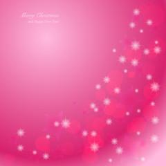 Elegant Christmas background with snowflakes and place for text.