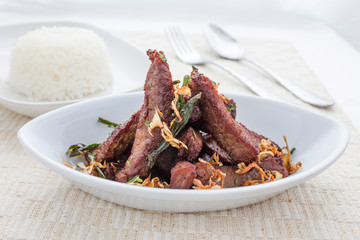 Stir fried beef
