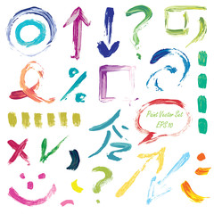 Color painter brush set