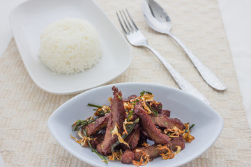Stir fried beef