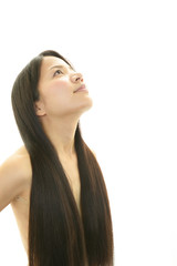 Fototapeta premium ロングヘアの女性