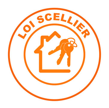 loi scellier sur bouton web rond orange