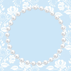 lace and pearl frame