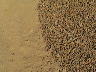 texture di ghiaia e sabbia
