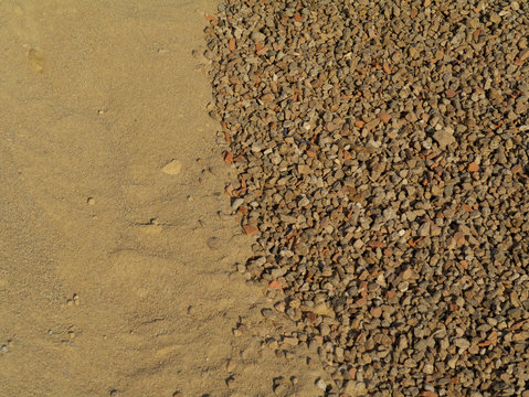 texture di ghiaia e sabbia