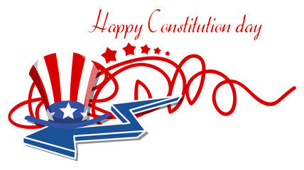 Happy Constitution Day Vector Illustration