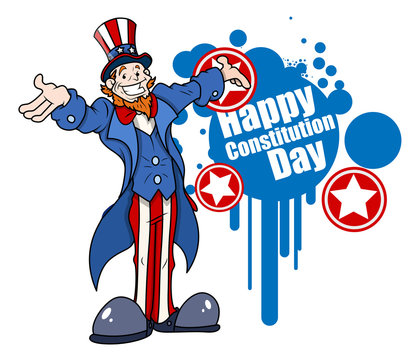 uncle sam - Constitution Day Vector Illustration