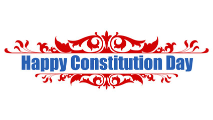 Fototapeta na wymiar Happy Constitution Day Vector Illustration