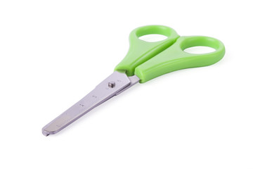 Childs scissor isolated on white background.