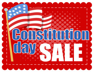 Sale Banner - Constitution Day Vector Illustration