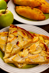 Apple pie on the table