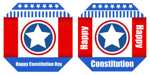 Banner style design - Constitution Day Vector Illustration