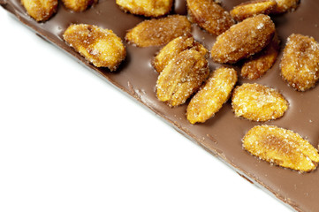 Tablette chocolat amandes caramélisé