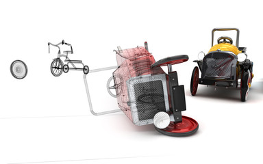 Fototapeta premium Sicurezza stradale, incidente, giocattoli, vittima, bambini