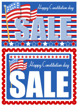 sale background for - Constitution Day Vector Illustration