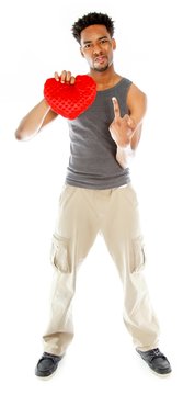 Attractive afro-american man posing in studio