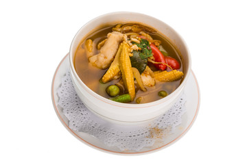Spicy Thai Chicken and Corn Soup