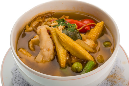 Spicy Thai Chicken and Corn Soup