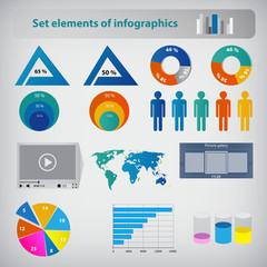 Set elements of infographics
