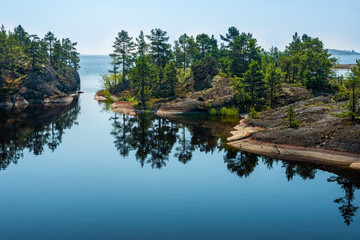 rocky islands of Ladoga lake