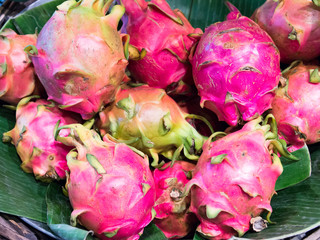 Dragon fruit on market