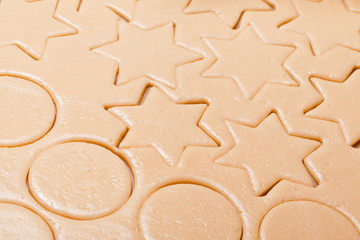 christmas cookie vanilla dough star cut