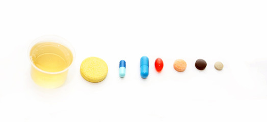 Different pharmacological preparations - tablets and pills