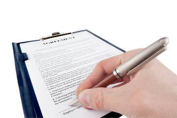 Singing the contract (agreement)