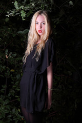 portrait of a woman in the forest