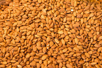 A pile of kernels of bitter almonds