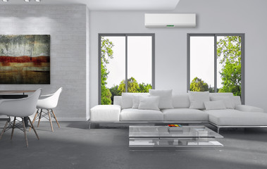 Interno con aria condizionata