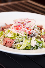 salad with beef