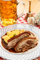 pork with potatoes and beer