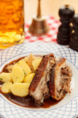 pork with potatoes and beer