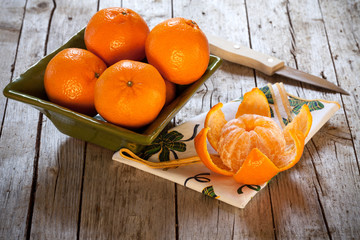 Bowl With Honey Tangerines