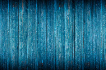 Obraz premium Błękitny drewniany tekstury tło