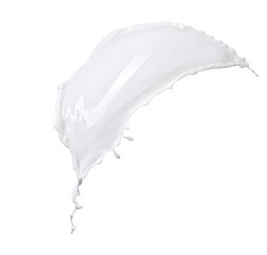 White milk isolated on white background