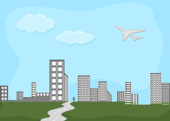 skylines - city - Cartoon Background Vector