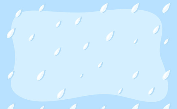 Rain Drops - Cartoon Background Vector