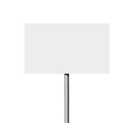 Fototapeta premium Blank traffic sign or a banner for outdoor advertising