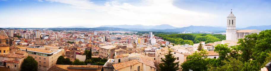 Naklejka na ściany i meble day panorama of Girona