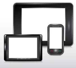 Tablet and Mobile Phone Icon , Vector