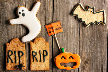 Halloween homemade gingerbread cookies