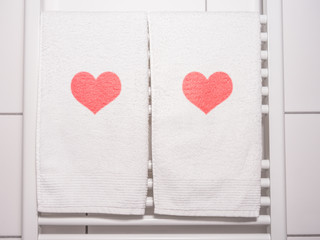 heart on towel