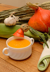 Hokkaido pumpkin cream soup