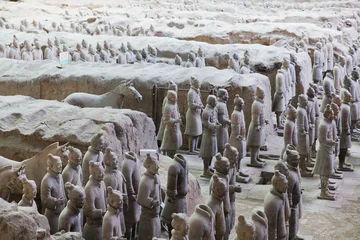 Wandcirkels aluminium Chinese terracotta army - Xian © lapas77