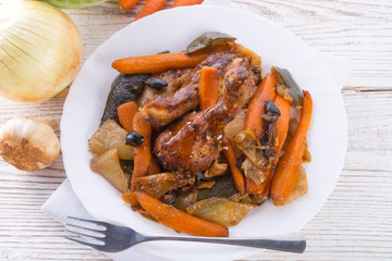 grilled chicken with vegetables