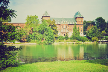Obraz premium Castello del Valentino retro look