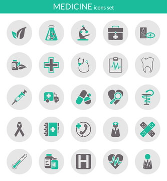 Icons about medicine