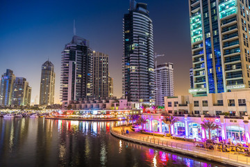 Fototapeta premium Dubai Marina cityscape, UAE